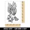 Fierce Swooping Eagle Rectangle Rubber Stamp for Stamping Crafting
